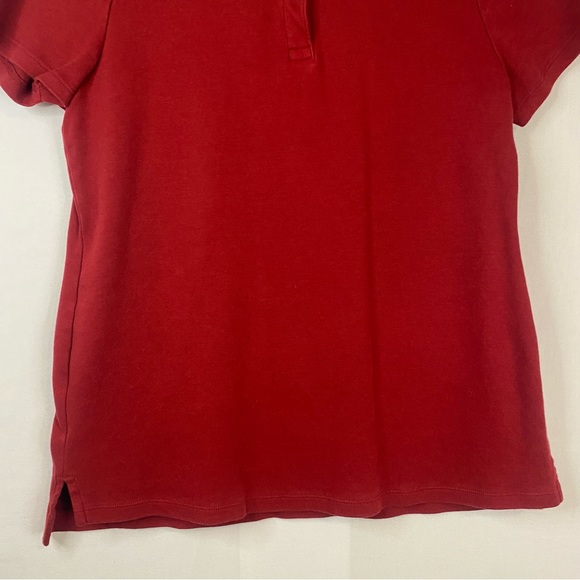 CROFT & BARROW® Essential Classic Short Sleeve Collared Shirt Red Size Small - Picture 7 of 13